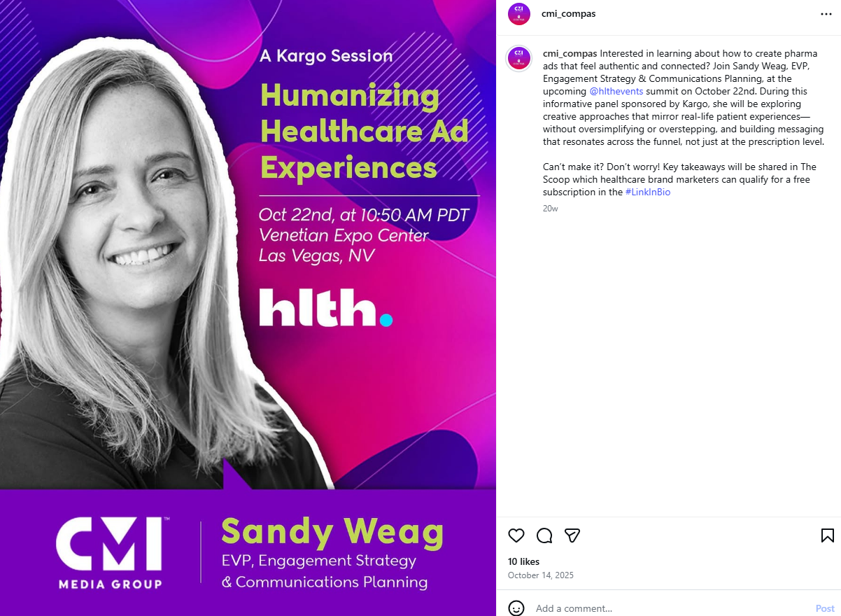 Sandy Weag — HLTH Summit speaker promo