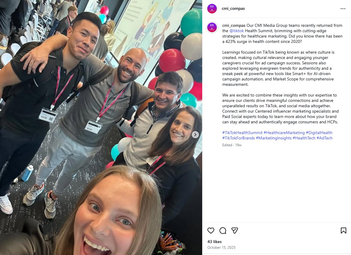 TikTok Health Summit post